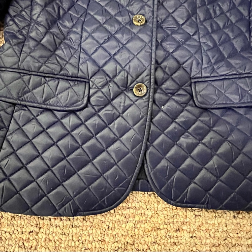 Vineyard Vines Quilted Blazer Jacket – Navy Blue, Size 8 - Picture 3 of 8